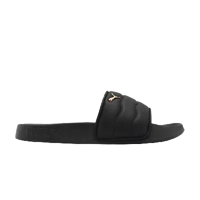 Pre-owned Puma Wmns Leadcat 2.0 Puffy Slide 'black'