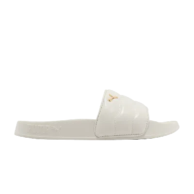 Pre-owned Puma Wmns Leadcat 2.0 Puffy Slide 'pristine' In White