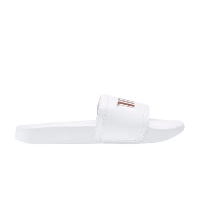 Pre-owned Puma Wmns Leadcat Ftr Slide 'metallic Logo' | White | Women's Size 5.5
