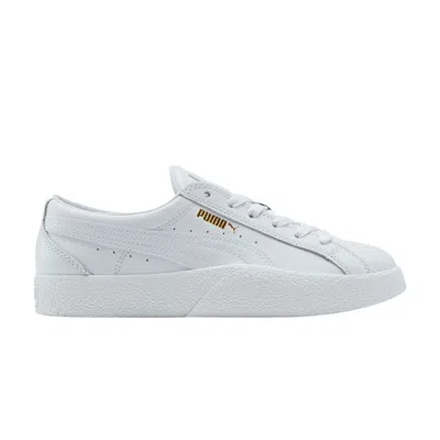 Pre-owned Puma Wmns Love Tumble Leather 'triple White'