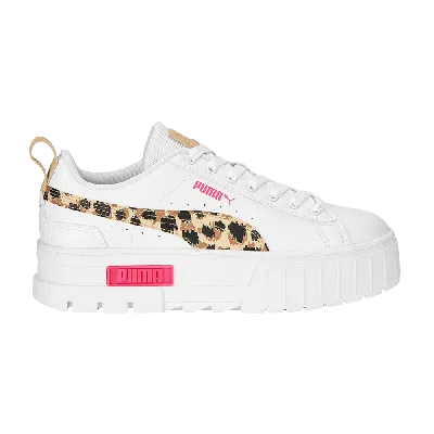 Pre-owned Puma Wmns Mayze 'animal Print' In White