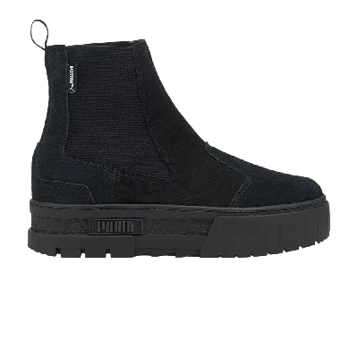 Pre-owned Puma Wmns Mayze Chelsea Suede 'triple Black'