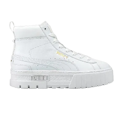 Pre-owned Puma Wmns Mayze Mid 'triple White'