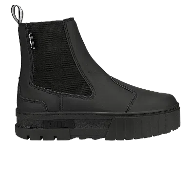 Pre-owned Puma Wmns Mayze Pop Chelsea Boot 'triple Black'