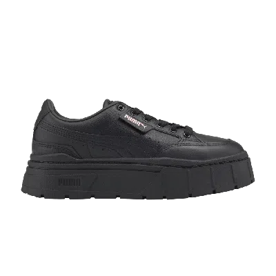 Pre-owned Puma Wmns Mayze Stack Leather 'black'