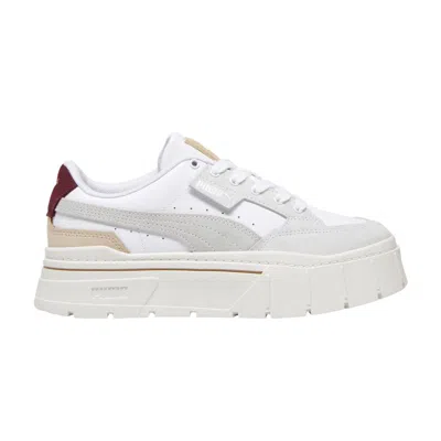Pre-owned Puma Wmns Mayze Stack Luxe 'white Dark Jasper'