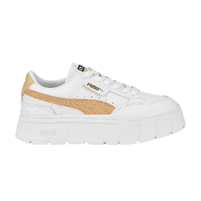 Pre-owned Puma Wmns Mayze Stack 'white Light Sand'