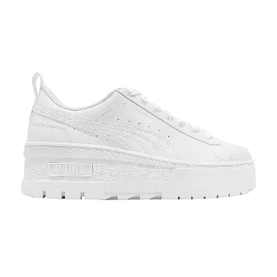 Pre-owned Puma Wmns Mayze Wedge 'triple White'