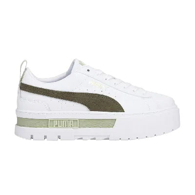 Pre-owned Puma Wmns Mayze 'white Dark Green Moss'