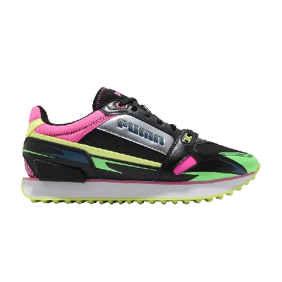Pre-owned Puma Wmns Mile Rider 'sunny Getaway - Electro Green' In Black