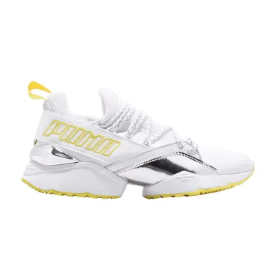 Pre-owned Puma Wmns Muse Maia Tz Metallic 'blazing Yellow' | White | Women's Size 11