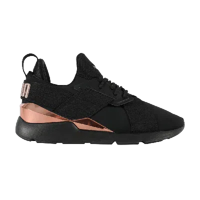 Pre-owned Puma Wmns Muse Metal 'rose Gold' In Black