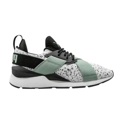 Pre-owned Puma Wmns Muse Solstice 'white Aquifer Black' | Women's Size 6.5
