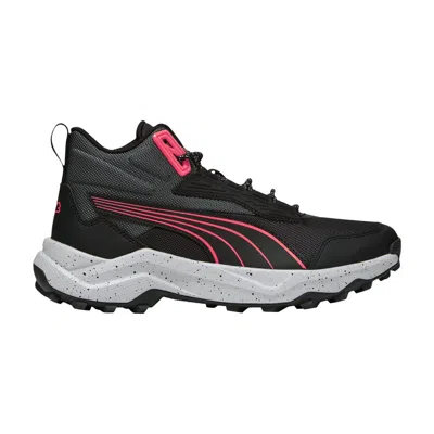 Pre-owned Puma Wmns Obstruct Profoam Mid 'black Dark Grey Fire Orchid' | Women's Size 6