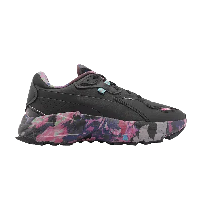 Pre-owned Puma Wmns Orkid 'floral - Black Elektro Aqua'