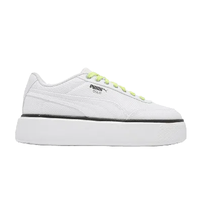 Pre-owned Puma Wmns Oslo Maja 'summer - White Yellow Alert'