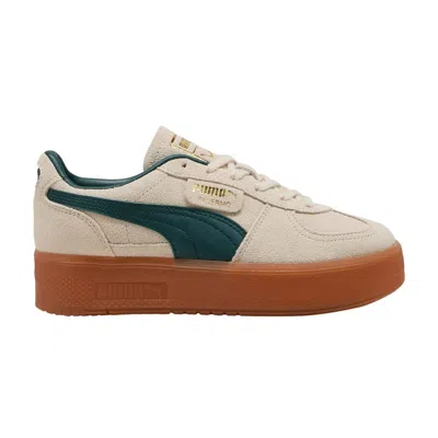 Pre-owned Puma Wmns Palermo Elevata 'alpine Snow Green Terrain' | Cream | Women's Size 10 In White