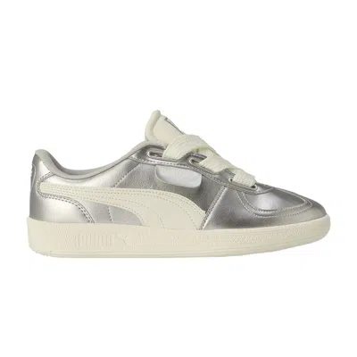 Pre-owned Puma Wmns Palermo Wide Lace 'metallic - Silver Warm White' | Women's Size 9.5