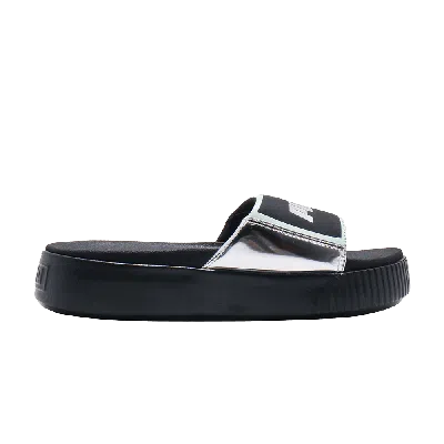 Pre-owned Puma Wmns Platform Slide Tz Metallic Wns 'silver'