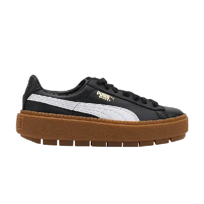 Pre-owned Puma Wmns Platform Trace L 'black Gum'