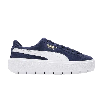 Pre-owned Puma Wmns Platform Trace 'peacoat' In Blue