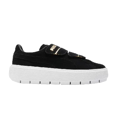 Pre-owned Puma Wmns Platform Trace Strap 'black'