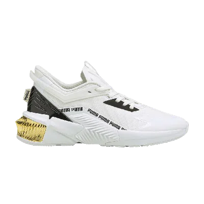 Pre-owned Puma Wmns Provoke Xt Ftr Moto 'white Team Gold'