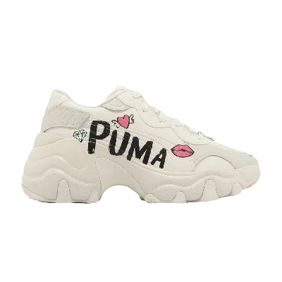 Pre-owned Puma Wmns Pulsar Wedge ' Logo - Glamour' In Cream
