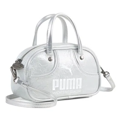 Puma (wmns)  1976 Luster Micro 1l Grip Bag 'feather Gray Metallic' In Black