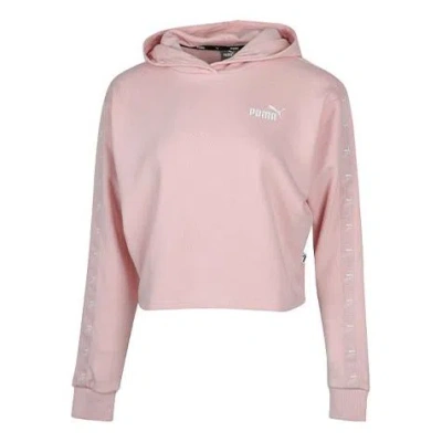 Puma (wmns)  Amplified Cropped Tr Hoodie 'pink White'
