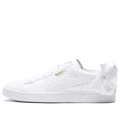 Puma (wmns)  Basket Bow Patent Shoes White In Multi