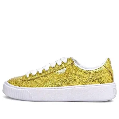 Puma (wmns)  Basket Platform Glitter 'gold' In Multi