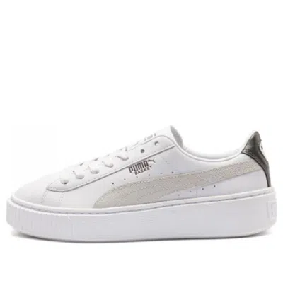 Puma (wmns)  Basket Platform Low Top Casual Skate Shoes Unisex White