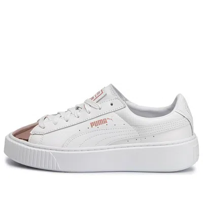 Puma (wmns)  Basket Platform Metallic 'white Rose Gold'