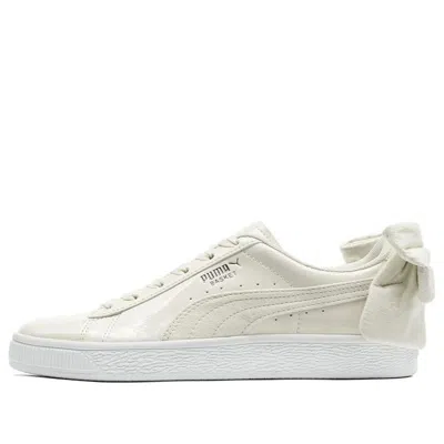 Puma (wmns)  Basket Suede Bow Leisure Board Shoes Creamy/white