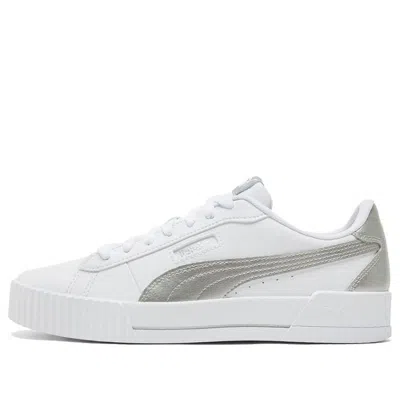 Puma (wmns)  Carina Crew Metallic 'white Grey' In Gray