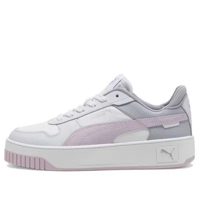 Puma (wmns)  Carina Street Sneakers 'white Lilac' In Gray