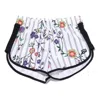 Puma (wmns)  Casual Sports Lacing Flowers Knit Shorts White In Multi