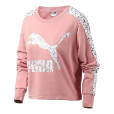 Puma (wmns)  Classics Logo Crew Aop In Pink