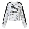 Puma (wmns)  Classics Logo Crew Aop Knit White