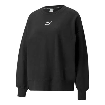 Puma (wmns)  Classics Logo Embroidery Round-neck Sweatshirtblack