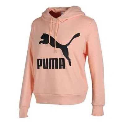 Puma (wmns)  Classics Logo Hoodie In Pink