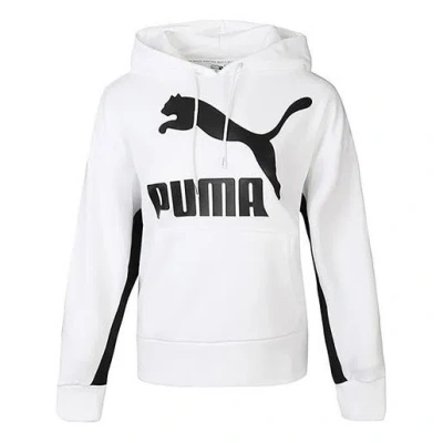 Puma (wmns)  Classics Logo Hoodie 'white Black'