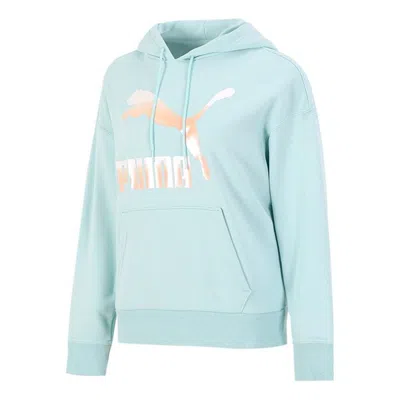 Puma (wmns)  Classics Logo Printing Hoodie Blue