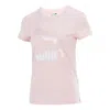 Puma (wmns)  Classics Logo Printing Round Neck Sports Short Sleeve Pink Red