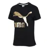 Puma (wmns)  Classics Logo Short Sleeve Tee Black/gold