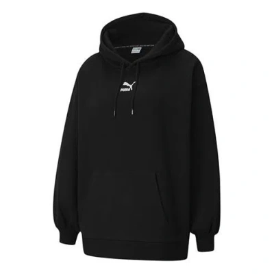 Puma (wmns)  Classics Oversized Logo Printing Hoodie Black