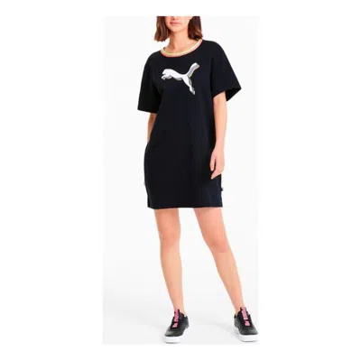 Puma (wmns)  Collar Contrasting Colors Printing Dress Black