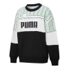 Puma (wmns)  Colourblock Aop Sweatshirt 'black Green White'