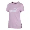 Puma (wmns)  Comfortable Casual T-shirt 'purple White' In Pink